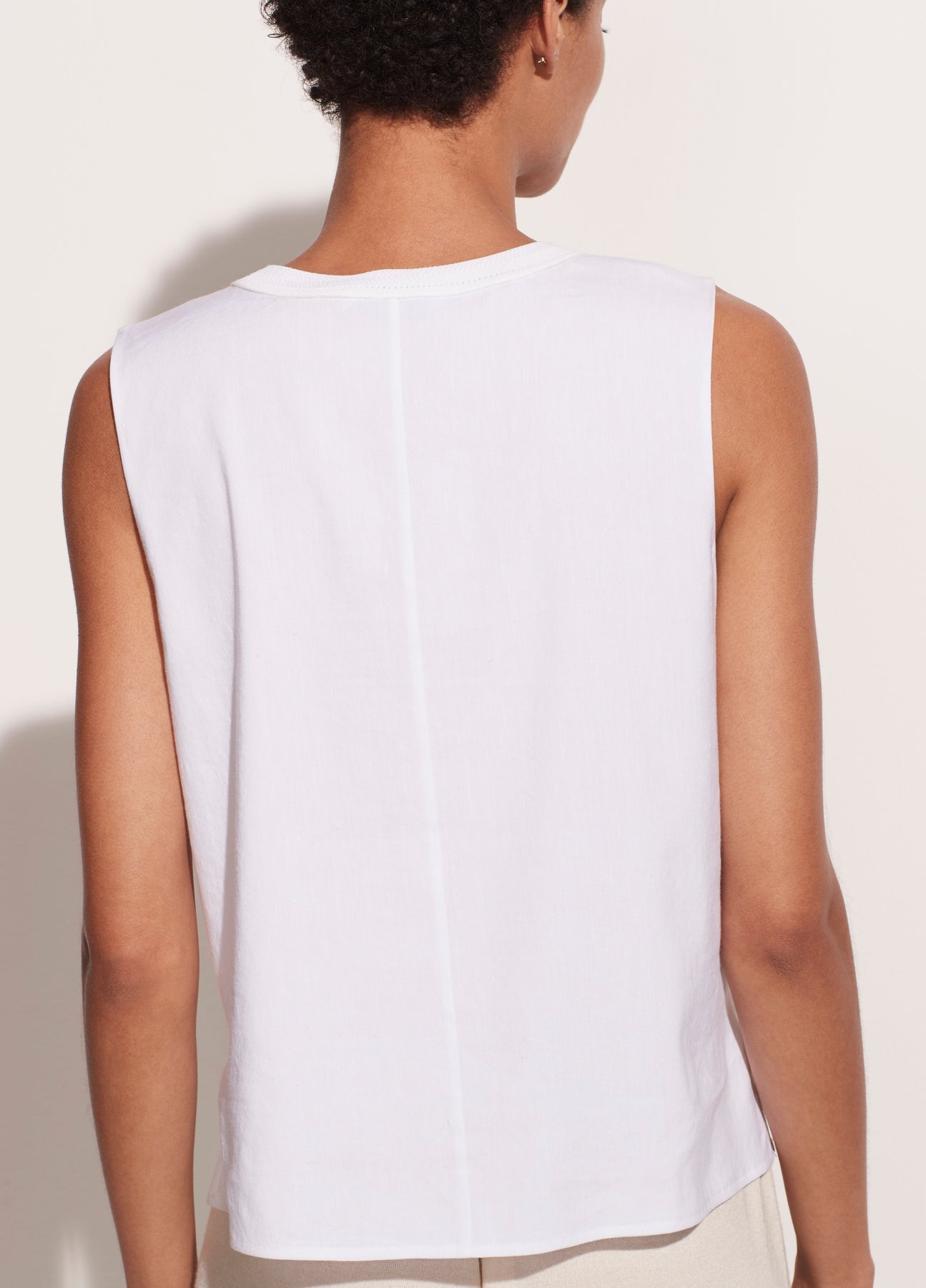 ヴィンス Vince Sleeveless Wrap Shirt レディース シャツ トップス Optic White 41a276FfCxS.jpg