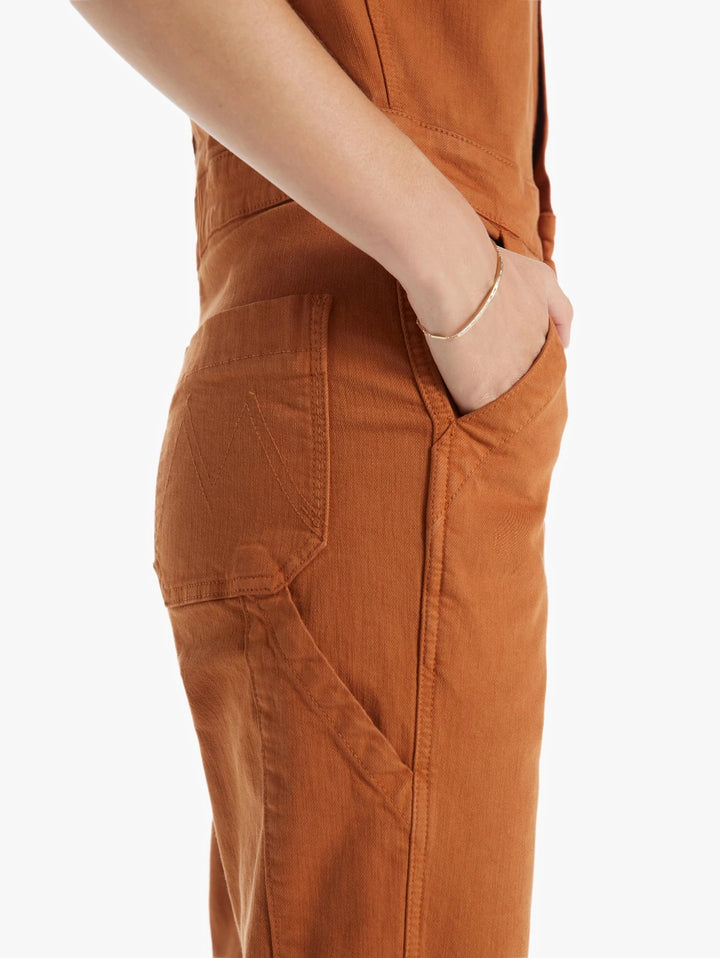 Mother - The Fixer Jumpsuit in Leather Brown