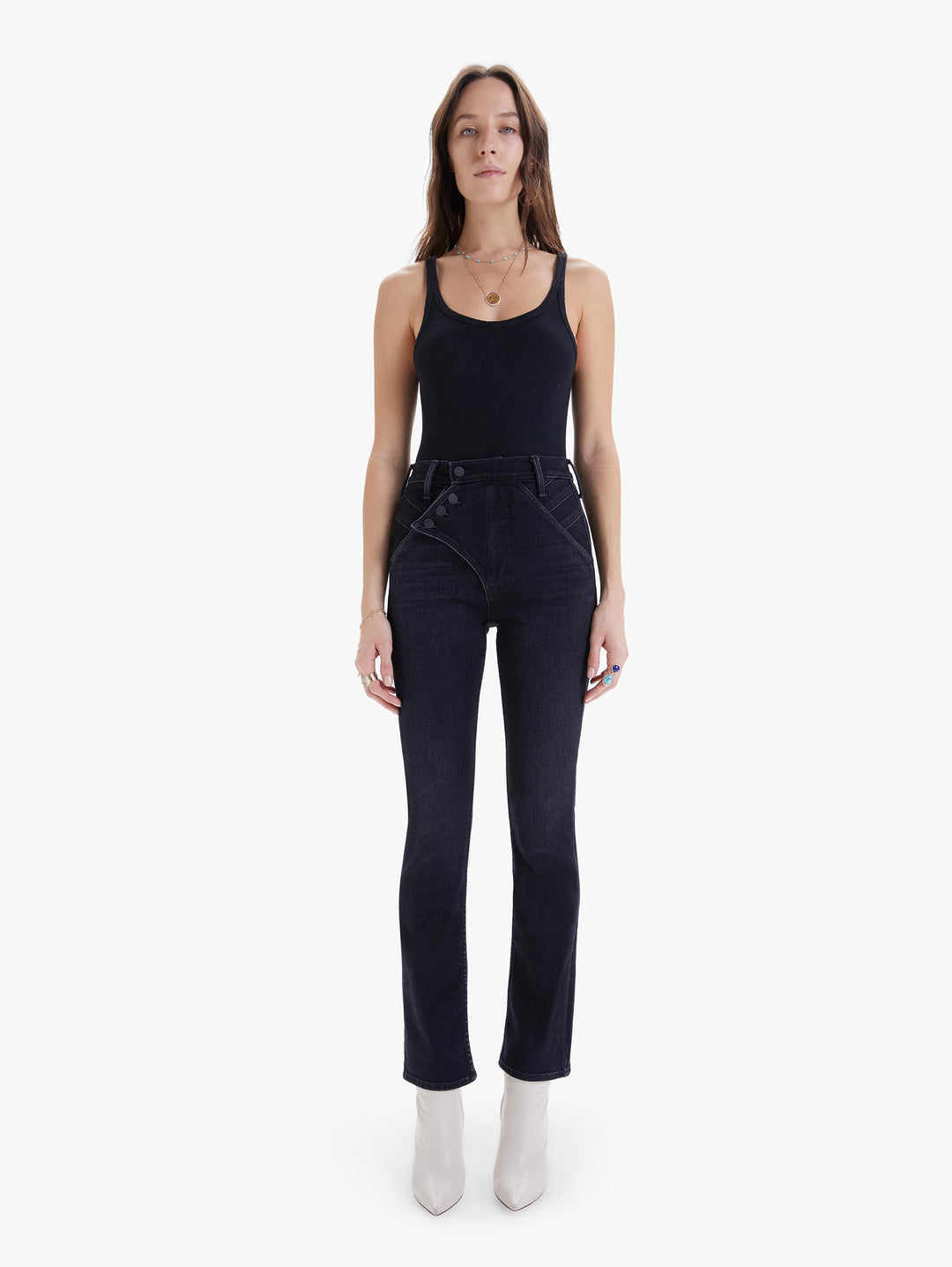 Mother Denim - The Right-Away Rider Straight Leg Jean in Encounters at Night Denim