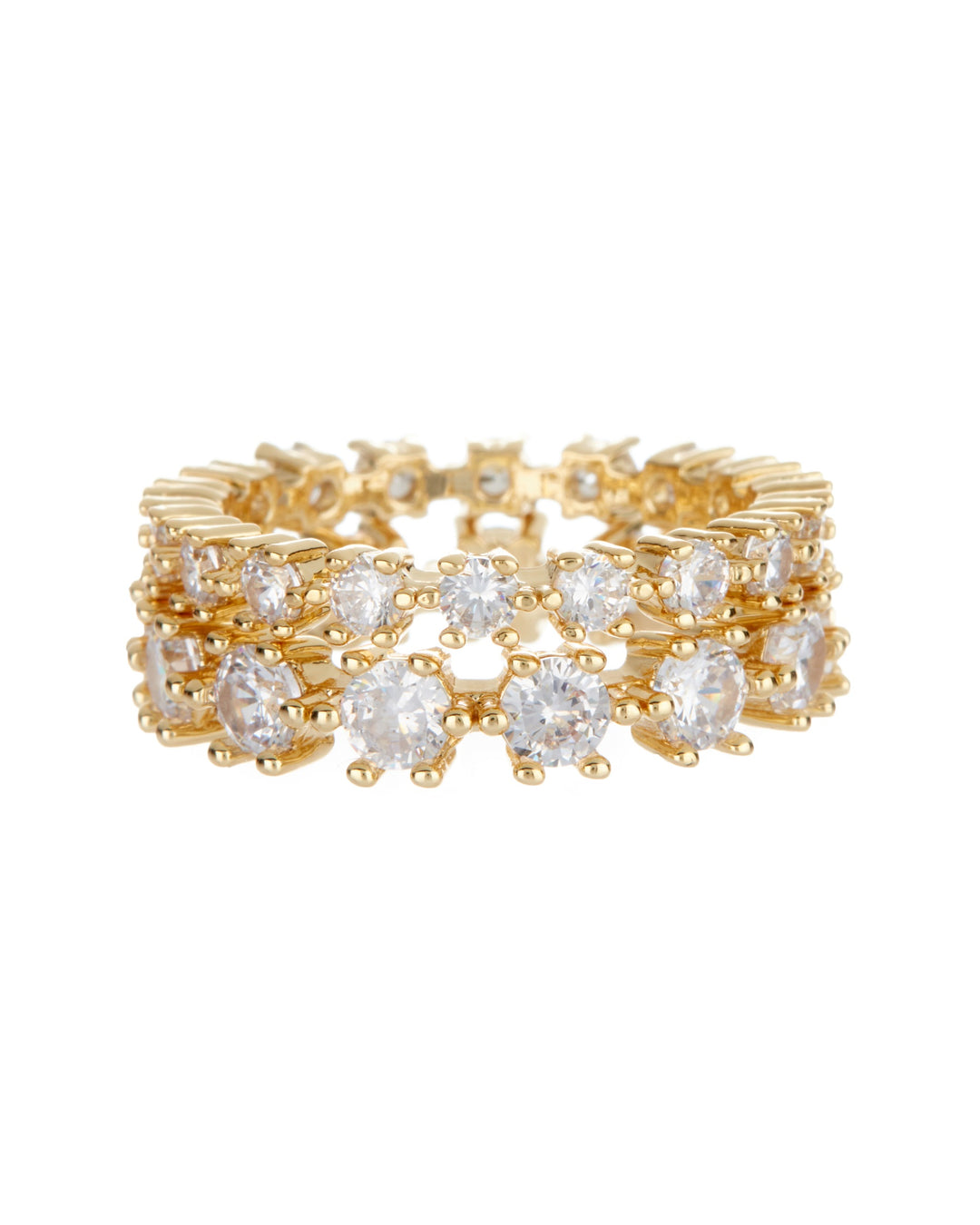 LUV AJ - Diamond Bijoux Ring Set in Gold