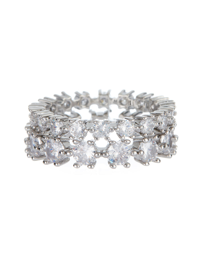 LUV AJ - Diamond Bijoux Ring Set in Silver