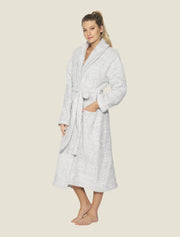 Barefoot Dreams - CozyChic Heathered Adult Robe in HE Ocean-White