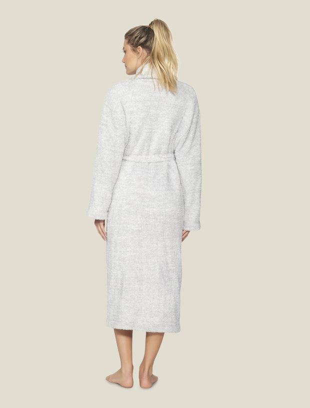 Barefoot Dreams - CozyChic Heathered Adult Robe in HE Ocean-White