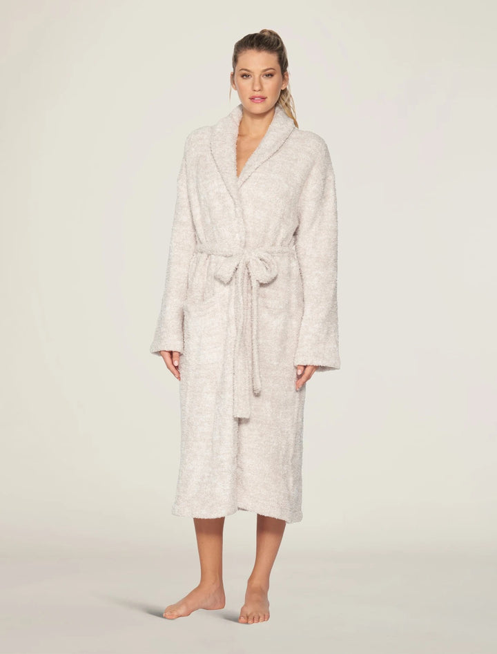 Barefoot Dreams - Cozychic Heathered Adult Robe in Stone-White