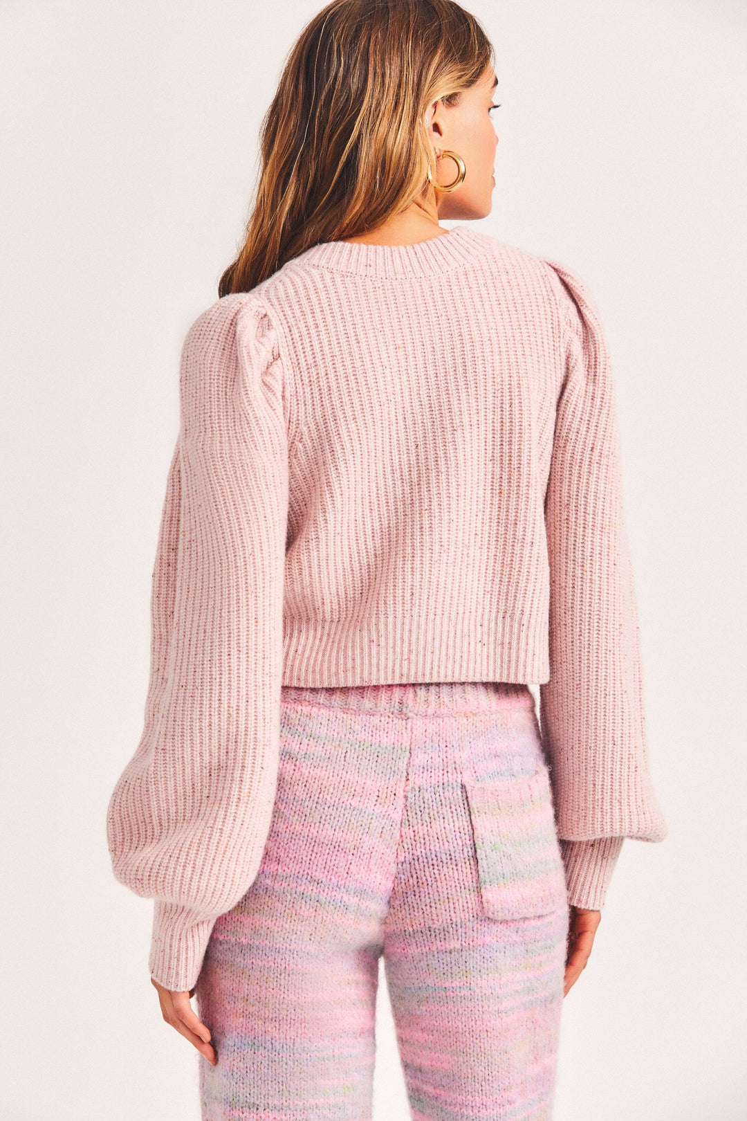 Love Shack Fancy - Robinson Cropped Cardigan in Strawberry Neps