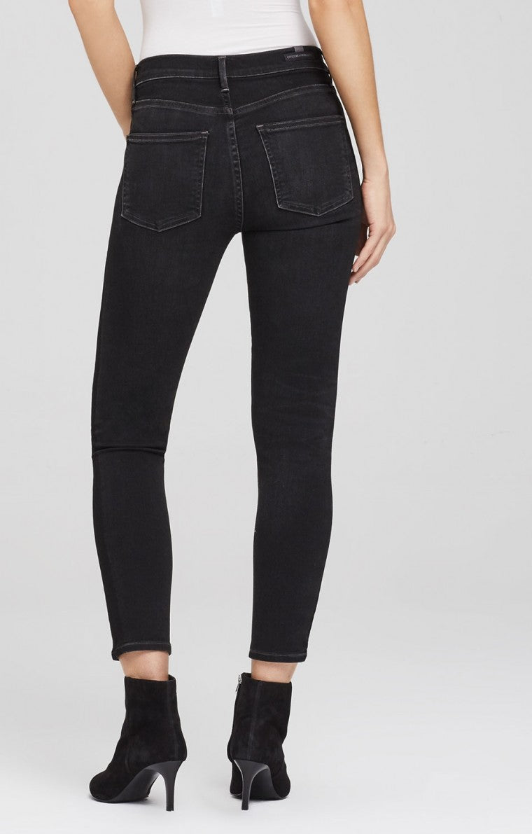 Citizens of Humanity - Rocket Crop High Rise Skinny in Shadow Stripe Darkness