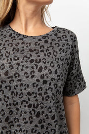 RAILS - Roman Shirt in Charcoal Leopard