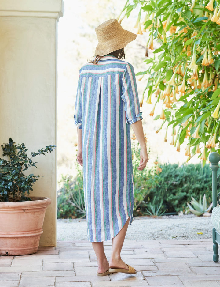 Frank & Eileen - Rory Woven Long Dress in GPBL Multi Stripe