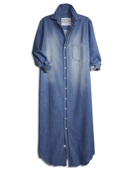 Frank & Eileen - Rory Woven Long Dress in Distressed Vintage Wash