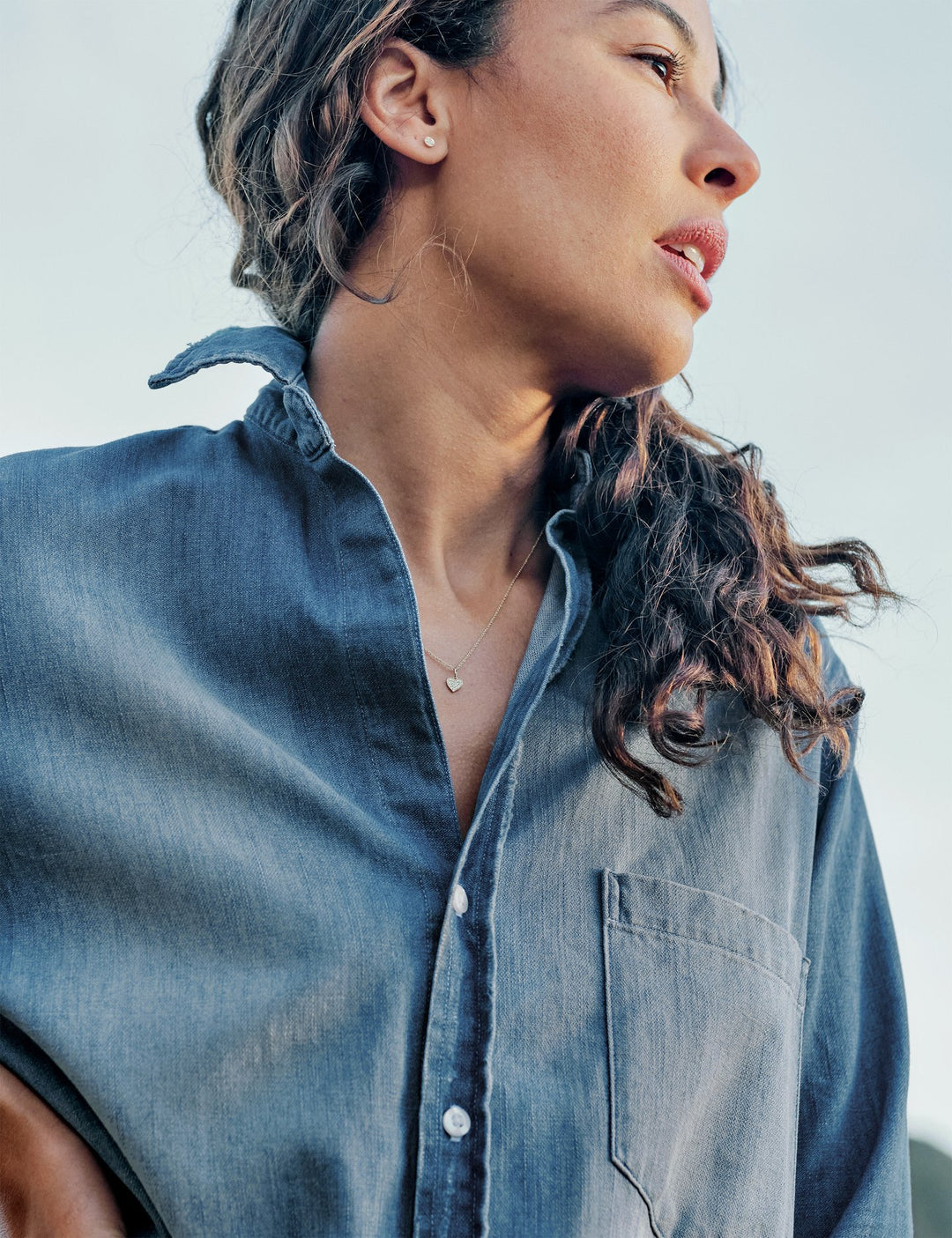 Frank & Eileen - Rory Woven Long Dress in Distressed Vintage Wash