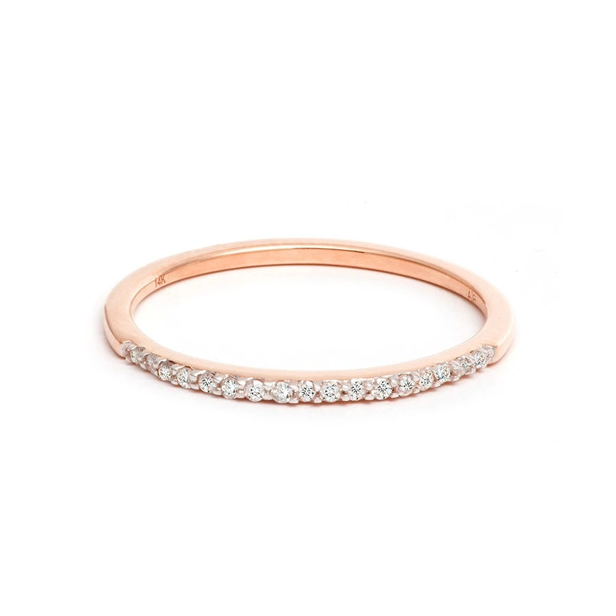 Adina Reyter - Pave Band Ring in Rose Gold