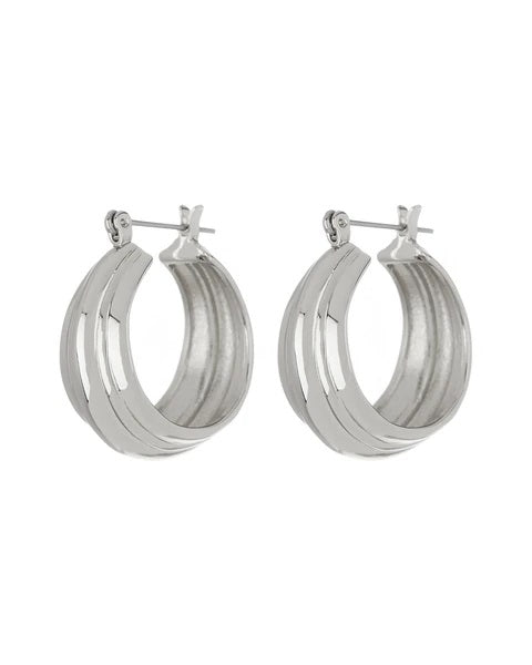 LUV AJ - Rosetta Hoops in Silver Jewelry