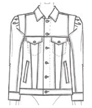 Frame - Rosette Sleeve Jacket in Rumpled Blanc