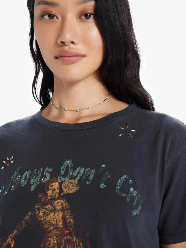 Mother - The Rowdy Cutoff Tee in Cowboys Don't Cry