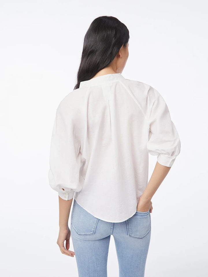 Frame - Ruched Cali Popover in Blanc