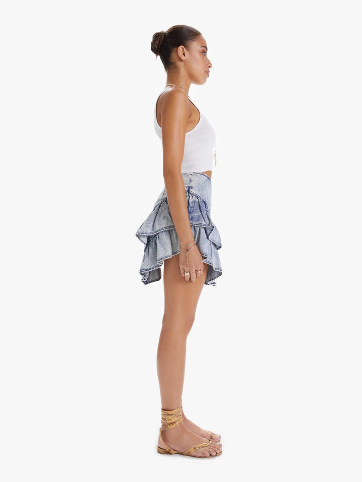 Mother - The Ruffle Mini Skirt in Threading the Needle
