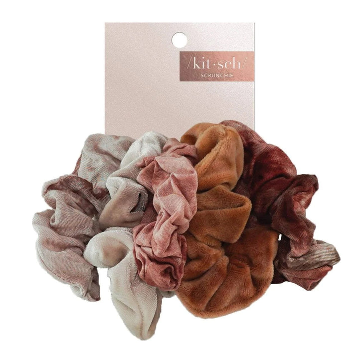 Kitsch - Tie Dye Scrunchies in Rust