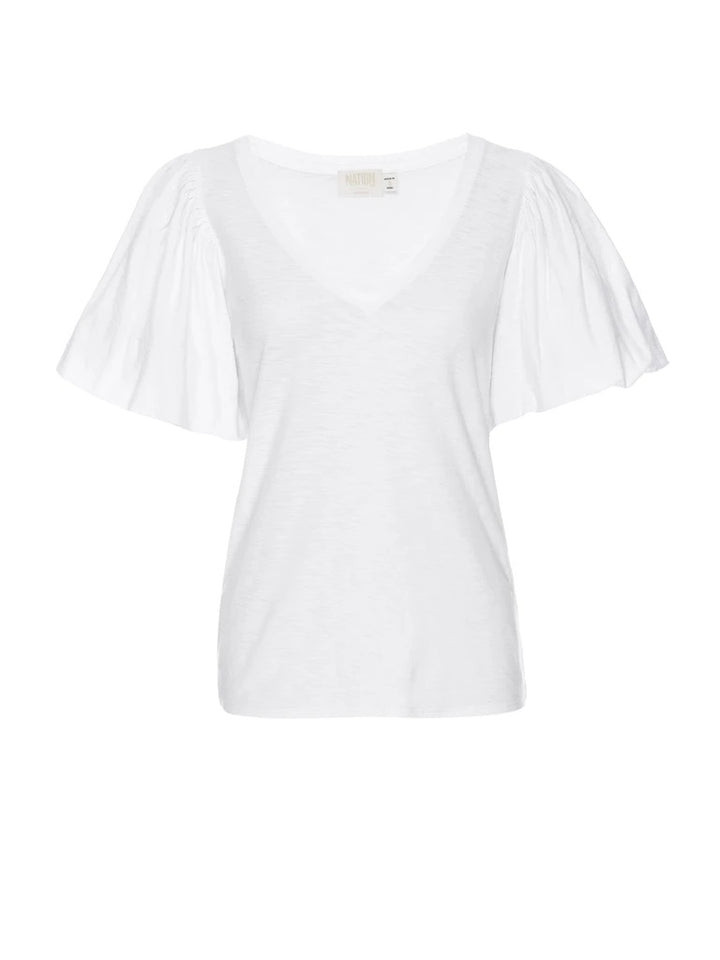 Nation LTD - Ruth Bubble Hem Tee in White