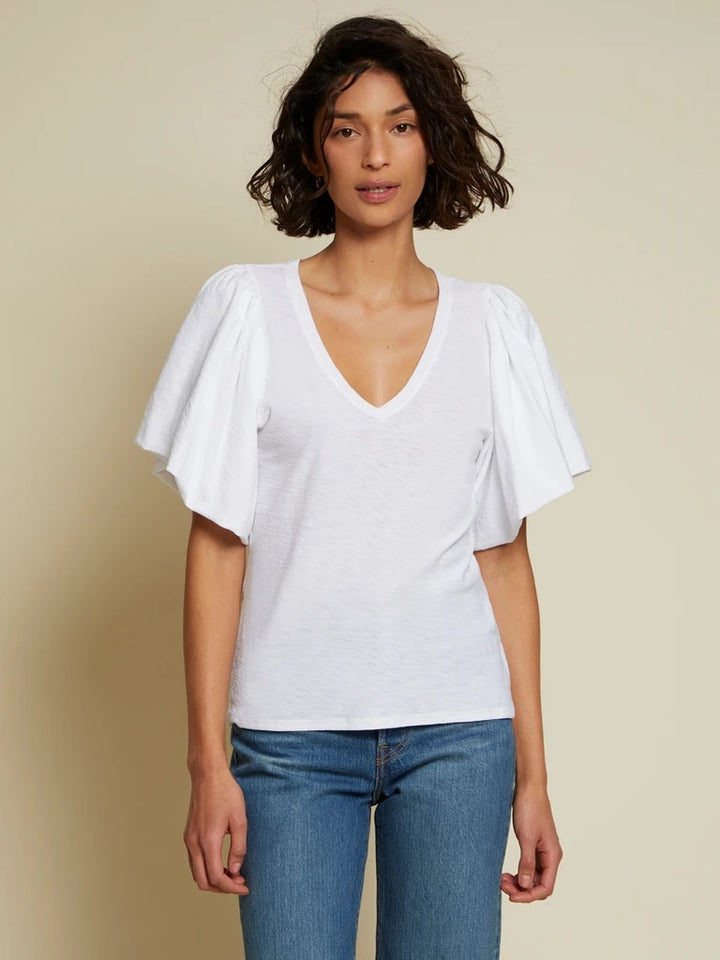 Nation LTD - Ruth Bubble Hem Tee in White