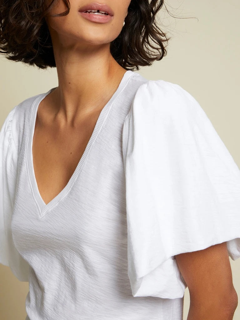 Nation LTD - Ruth Bubble Hem Tee in White