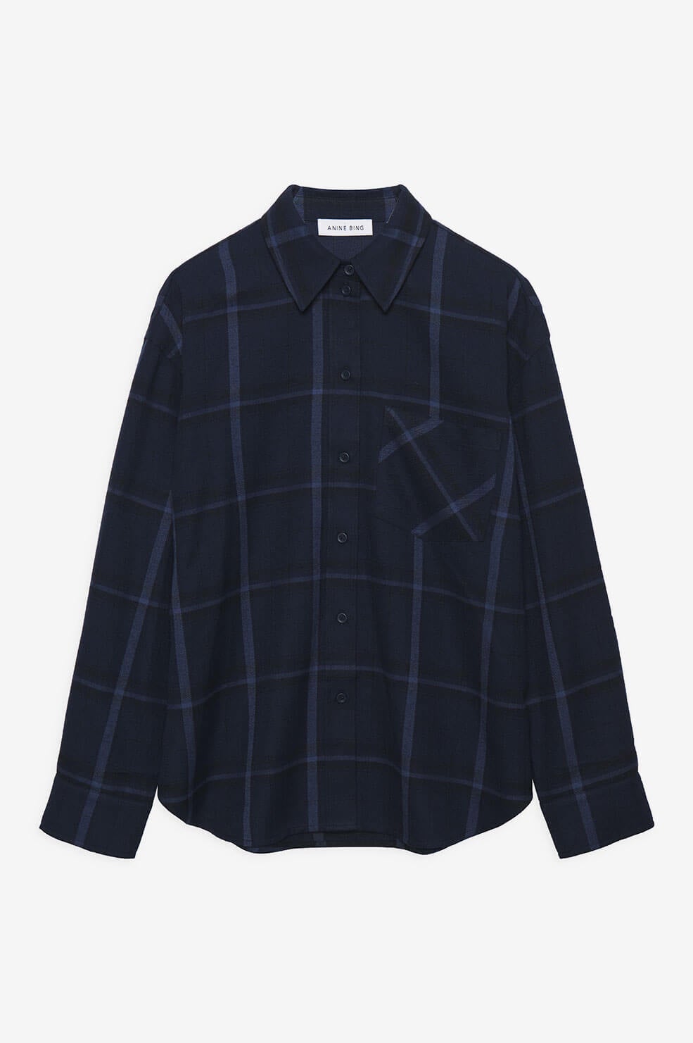 Anine Bing - Sam Shirt in Blue Plaid