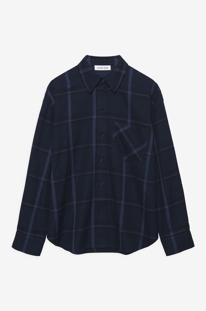 Anine Bing - Sam Shirt in Blue Plaid