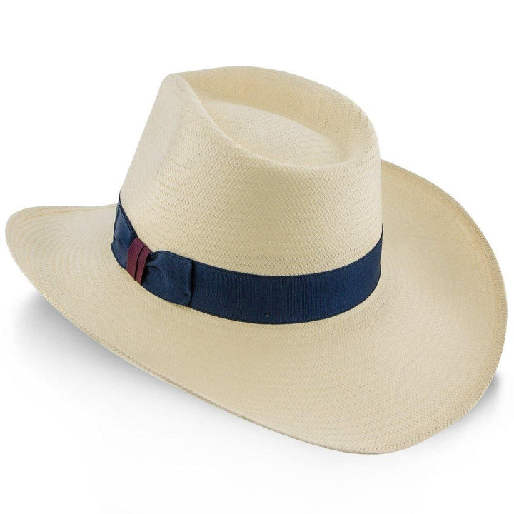 Blond Genius x Stetson - Santa Monica Fedora (Navy Band) in Natural