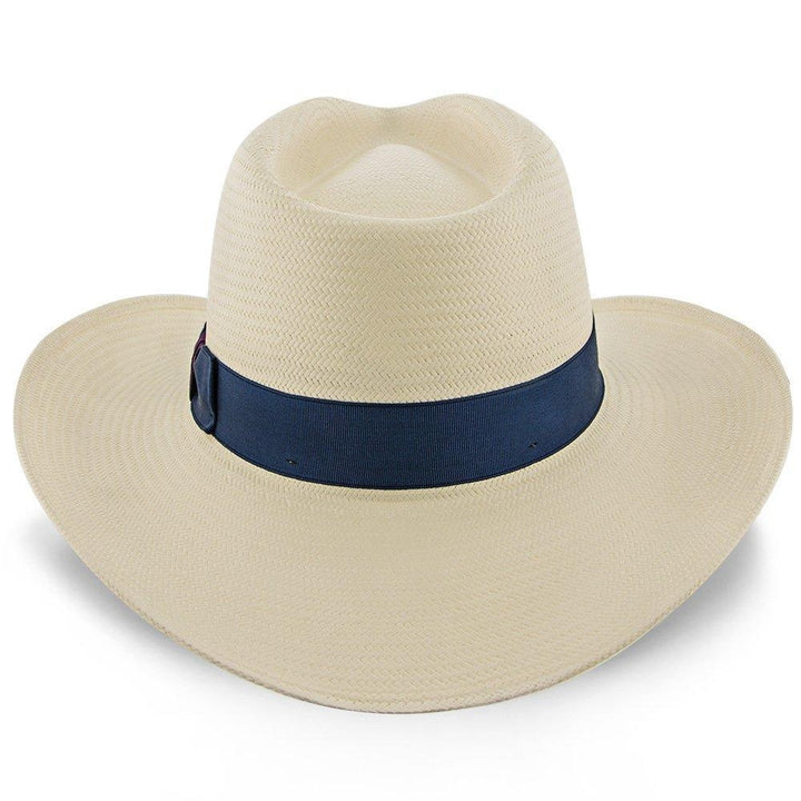 Blond Genius x Stetson - Santa Monica Fedora (Navy Band) in Natural