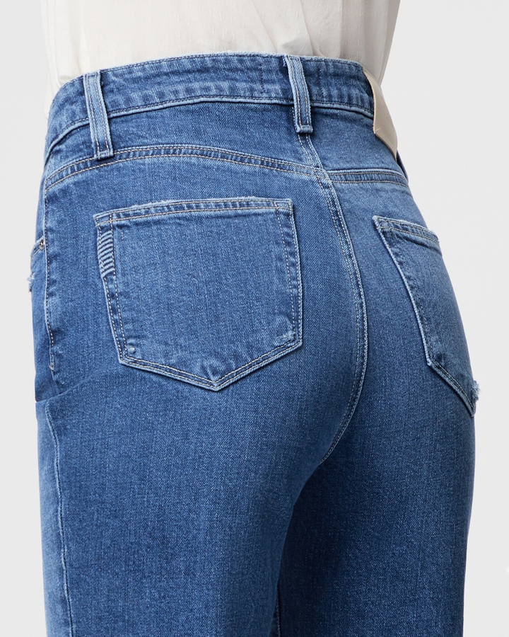 Paige - Sarah Straight Crop in Formation Denim