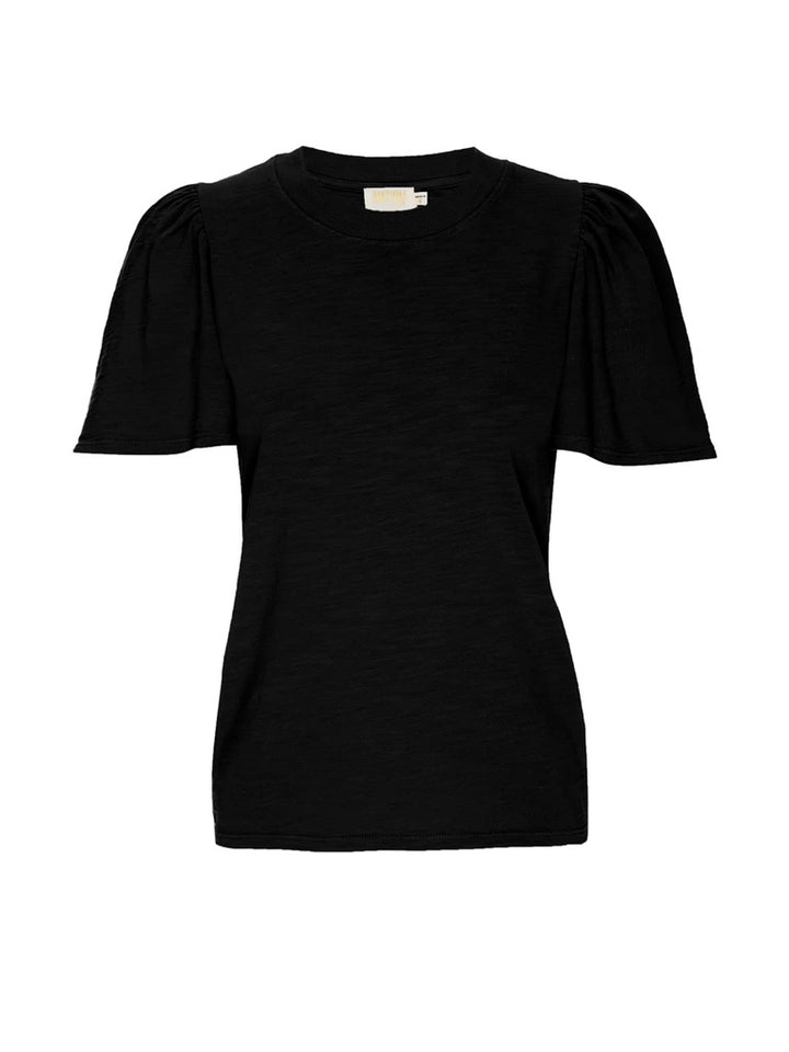 Nation LTD - Savanna Flutter Sleeve Mock Neck in Jet Black