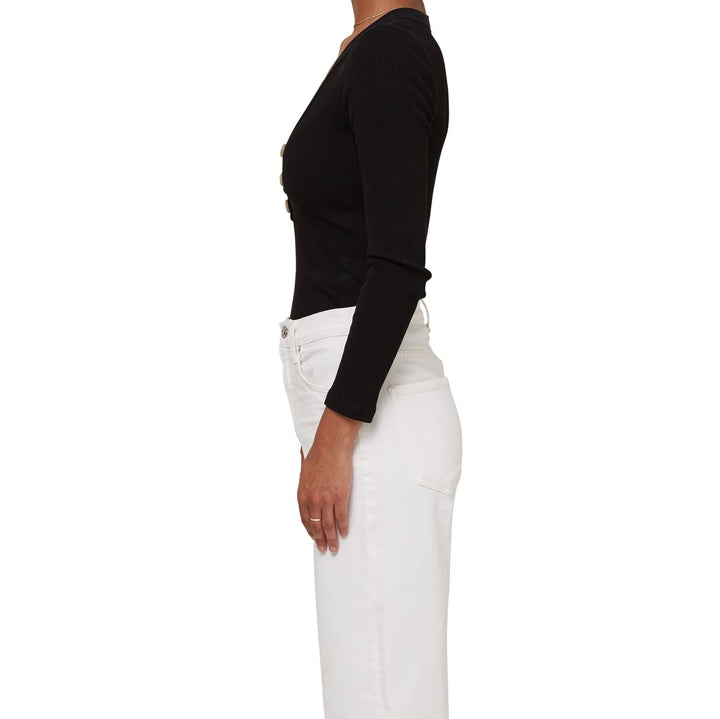 Citizens of Humanity - Scarlett Rib Henley in Black Tops