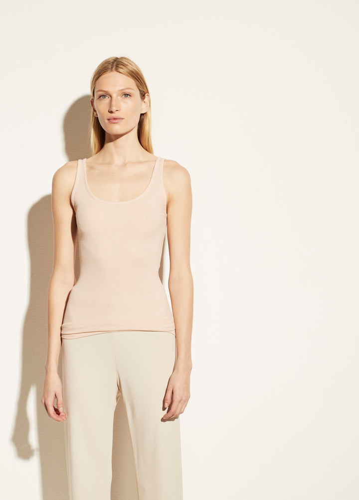 Vince - Scoop Neck Tank in Rose Water