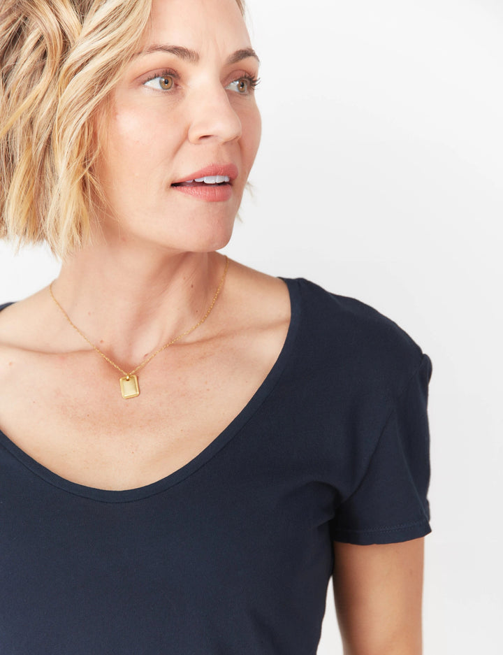 Frank & Eileen - Essential Scoop Tee in British Royal Navy