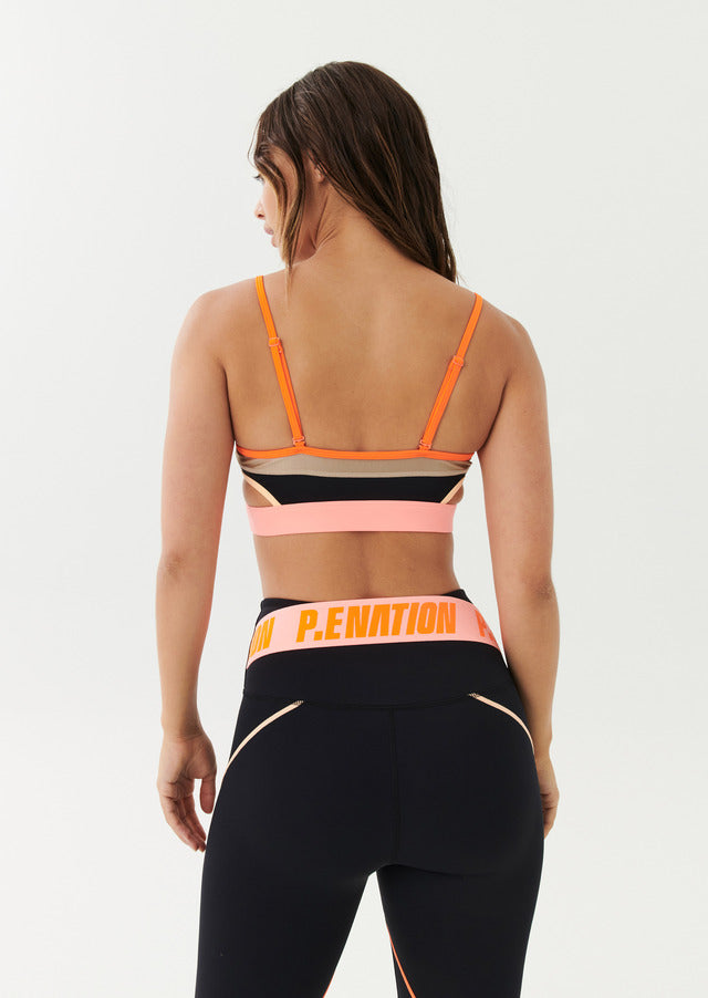 P.E NATION - Scoreboard Sports Bra in Black
