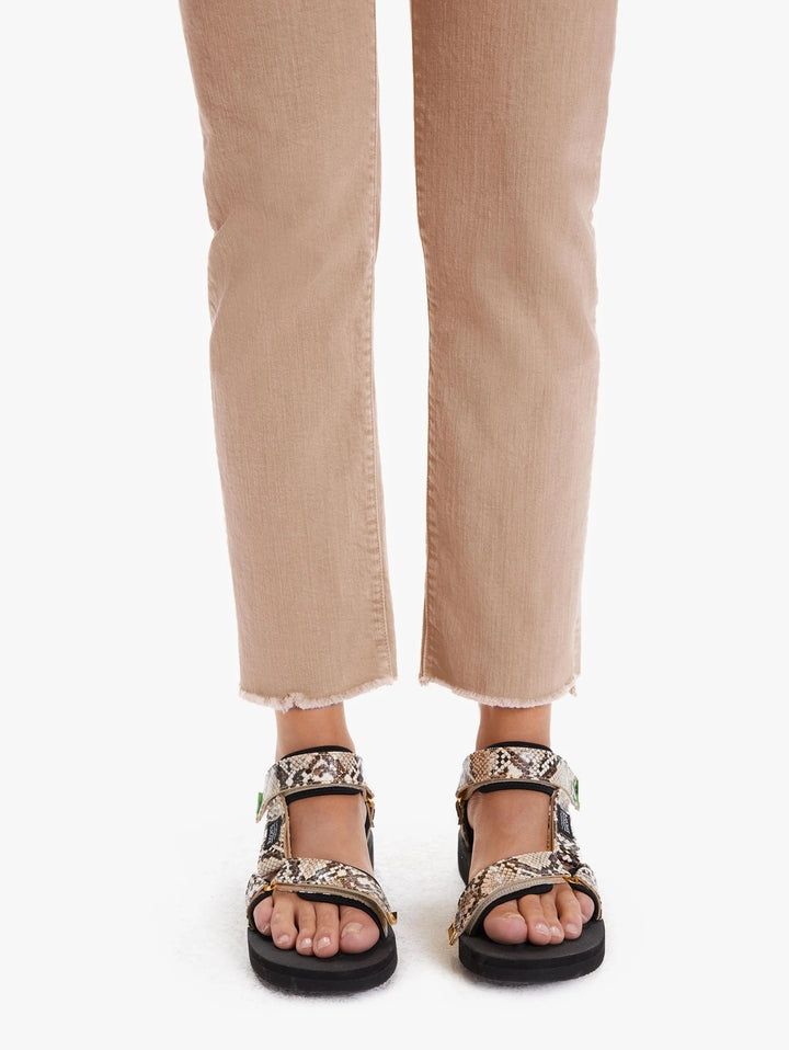 Mother Denim - The Scrapper Cuff Ankle Fray Jean in Brush