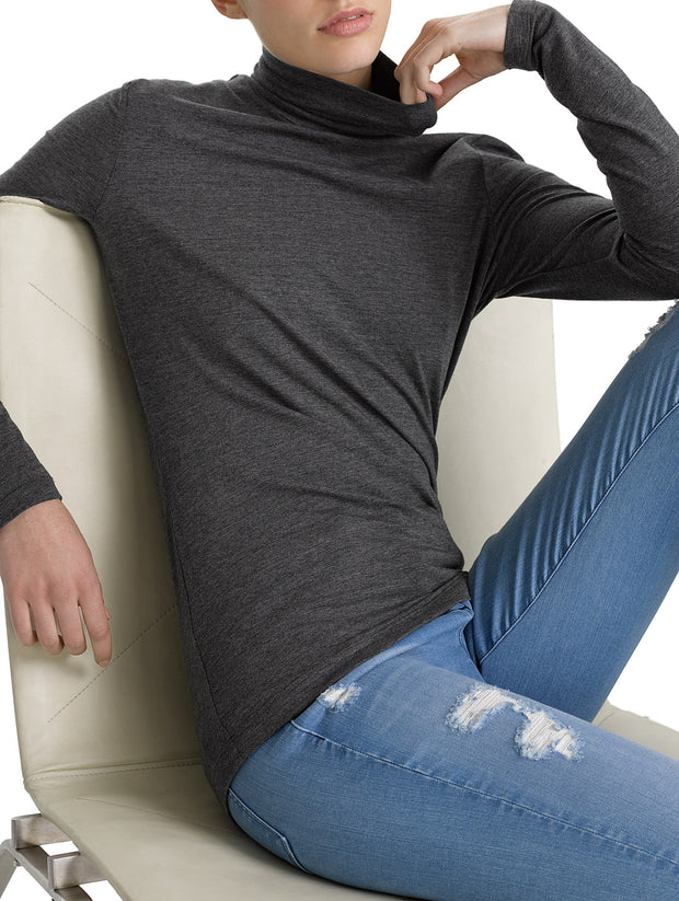 White + Warren Scrunchneck Sweater Black at Blond Genius - 2