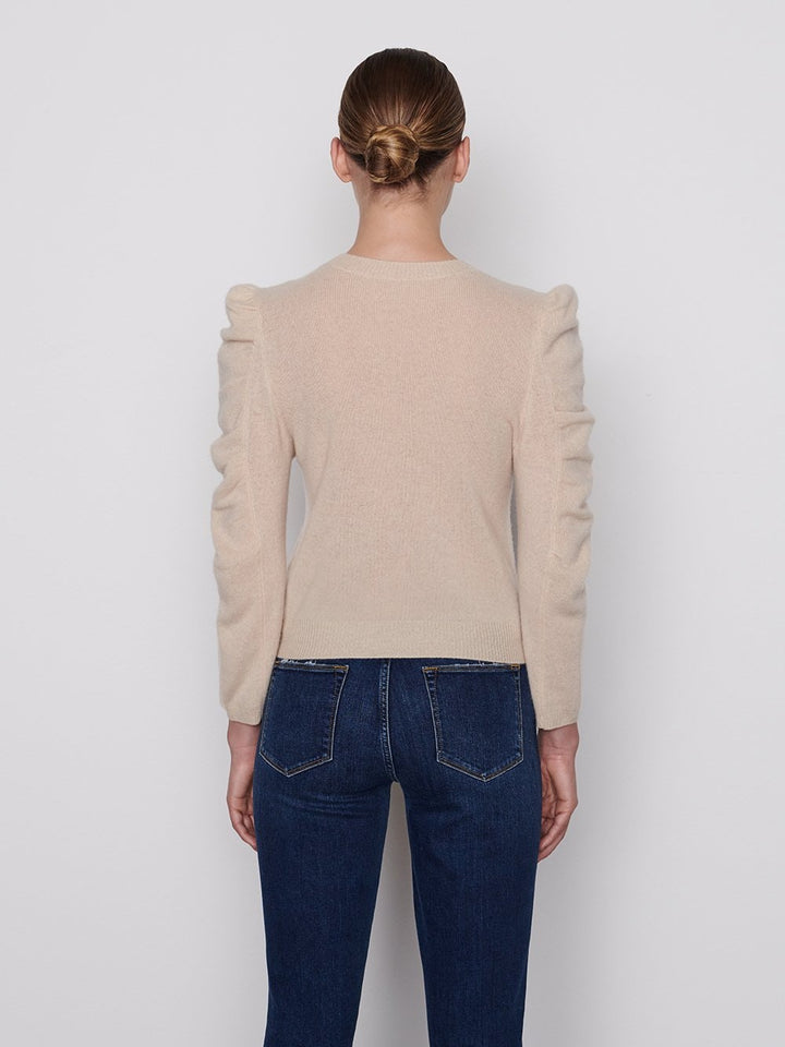 Frame - Shirred Sleeve Sweater in Vanilla