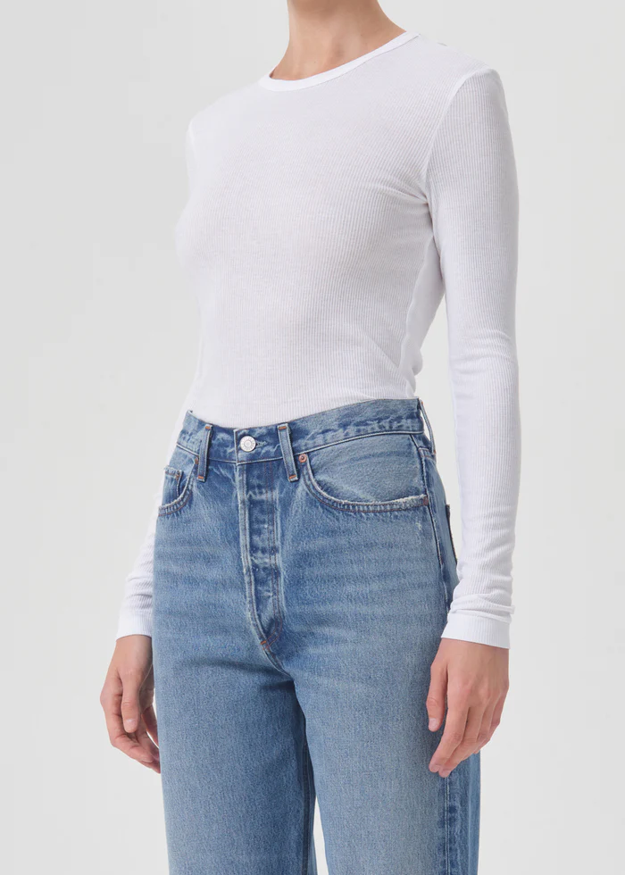 AGOLDE - Shona Tee in White