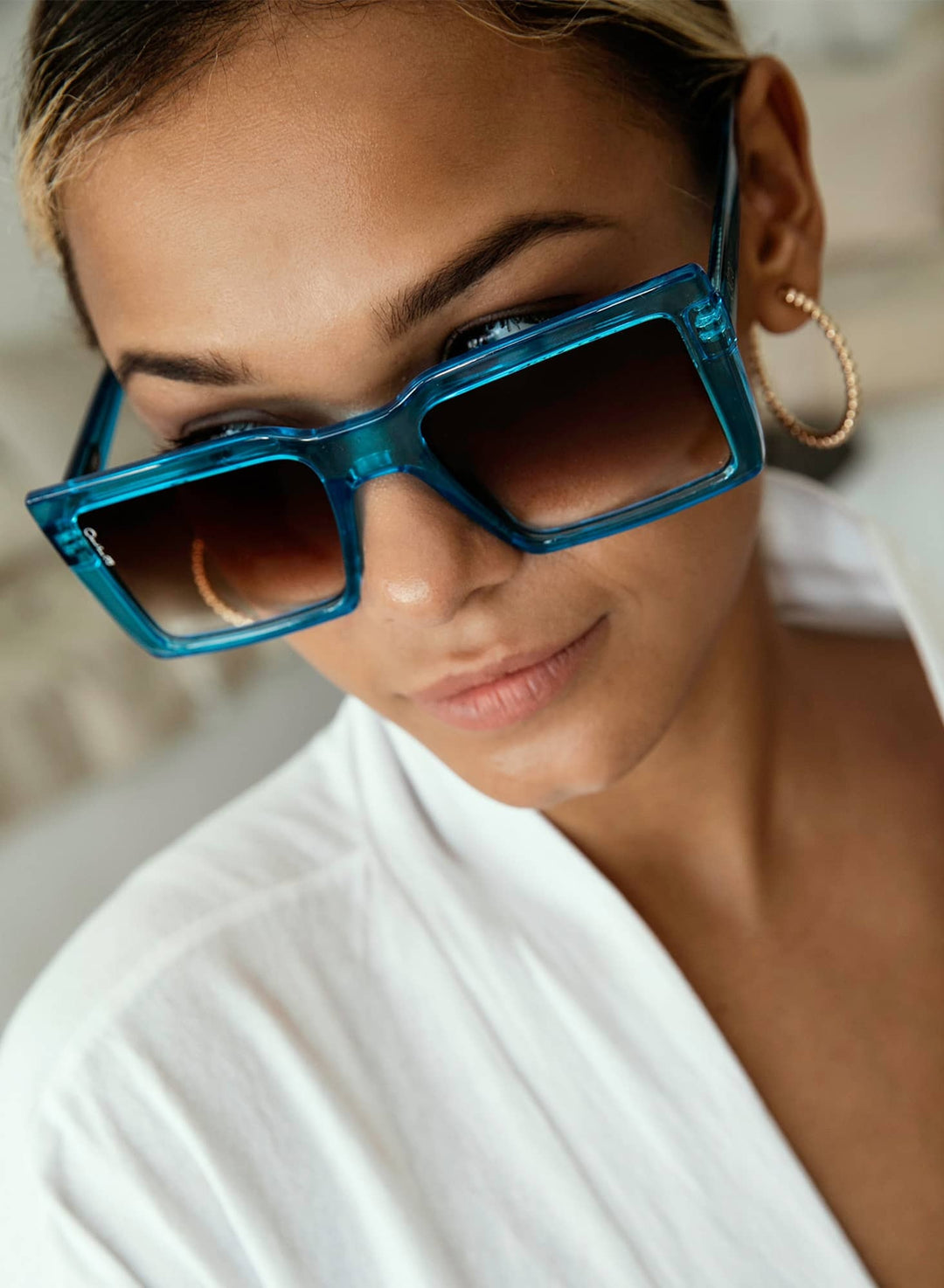 Otra Eyewear - Shoreditch Sunglasses in Blue Sunglasses