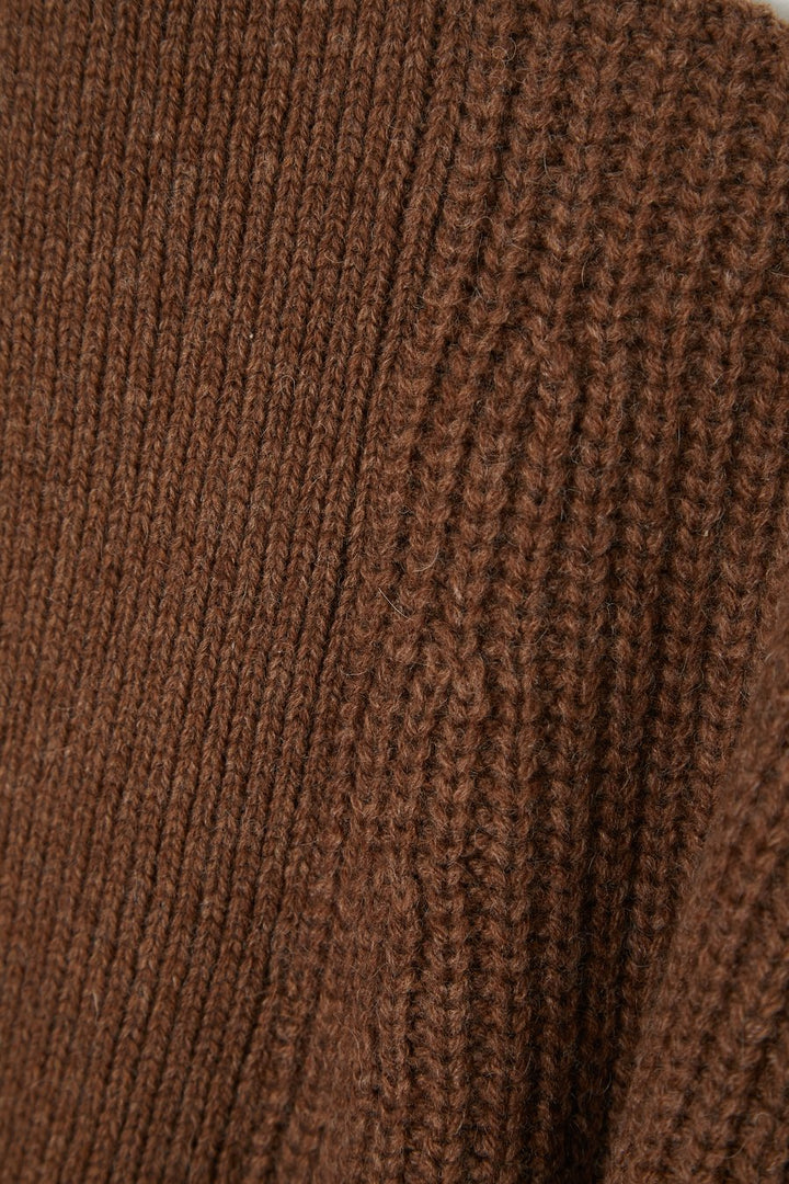 Moussy Denim - MV Short Knit Cardigan in Brown