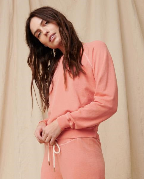 The Great - The Shrunken Sweatshirt in Orange Cream