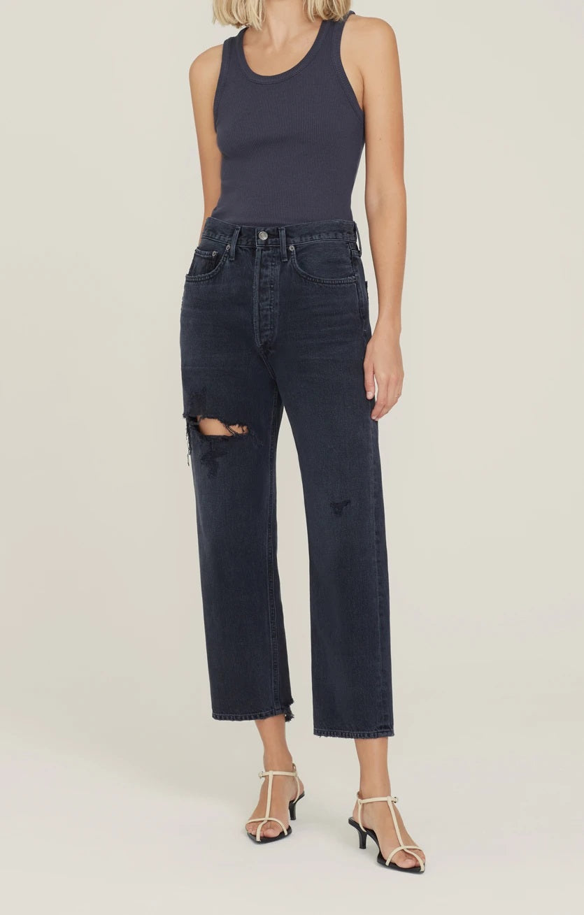 AGOLDE Denim - 90's Crop Pant in Shutter