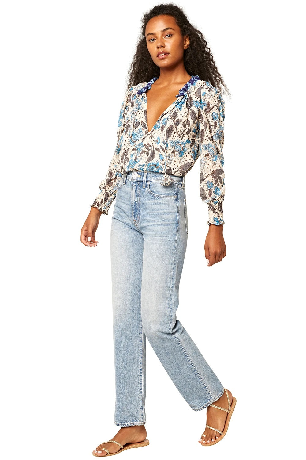 Misa - Siena Top in Jaipur Floral Mix