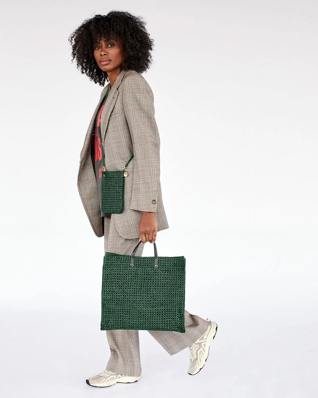 Clare V. Simple Tote - Plum Rattan on Garmentory