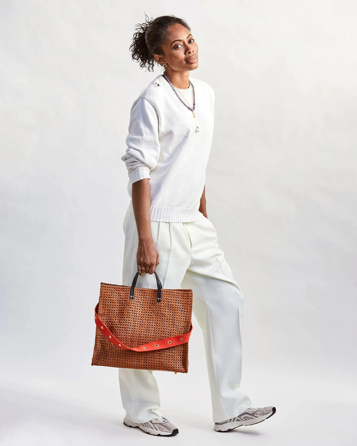 Clare V. - Simple Tote in Tan Rattan