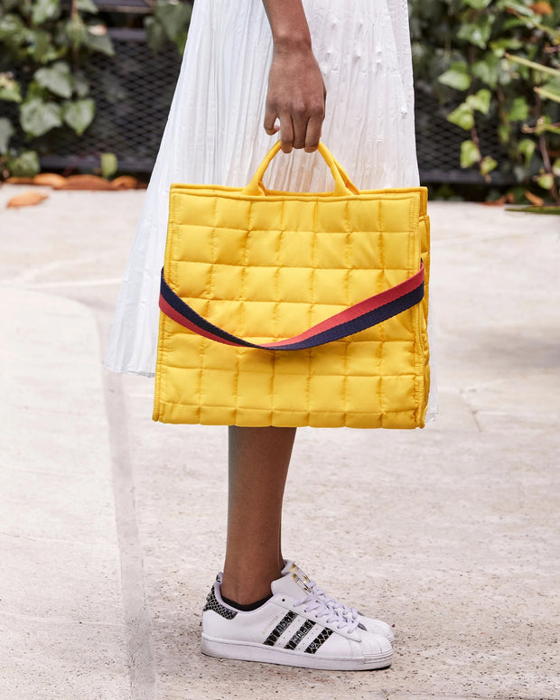 Clare V. - Simple Tote in Yellow Quilted Puffer