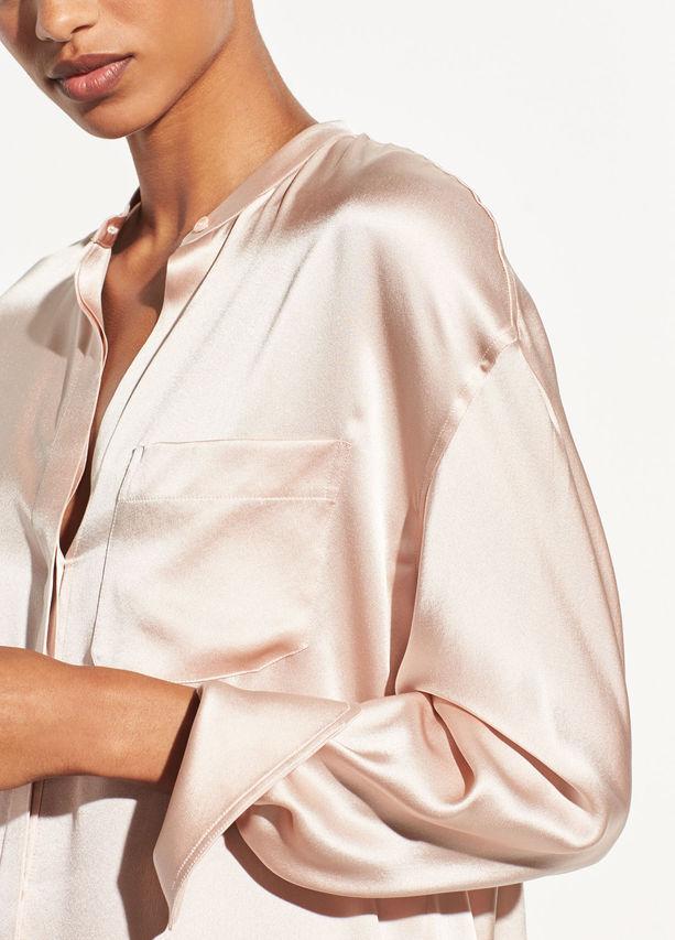 Vince - Single Pocket Blouse  Desert Rose