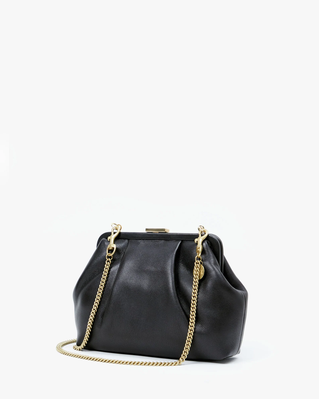Clare V - Sissy in Black Nappa w/ Stones