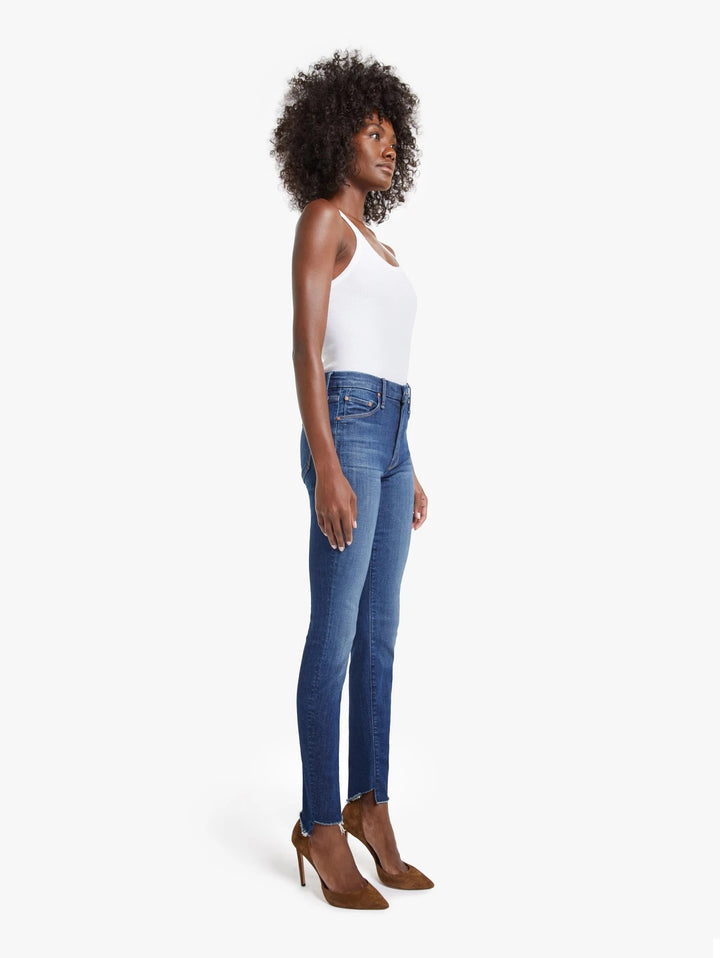 Mother Denim - The Looker Two Step Ankle Fray Skinny Jeans in Skunk at the Tea Party
