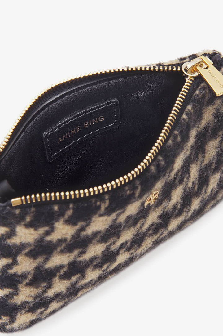 Anine Bing - Skye Coin Purse in Houndstooth